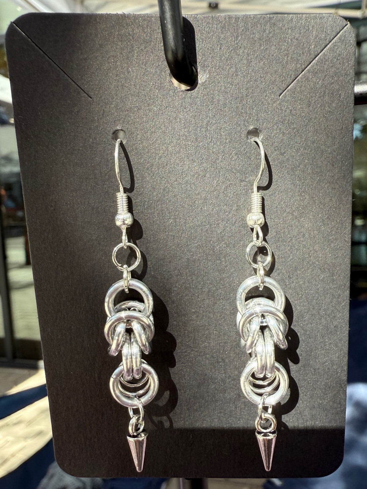 Silver Byzantine Weave Earrings