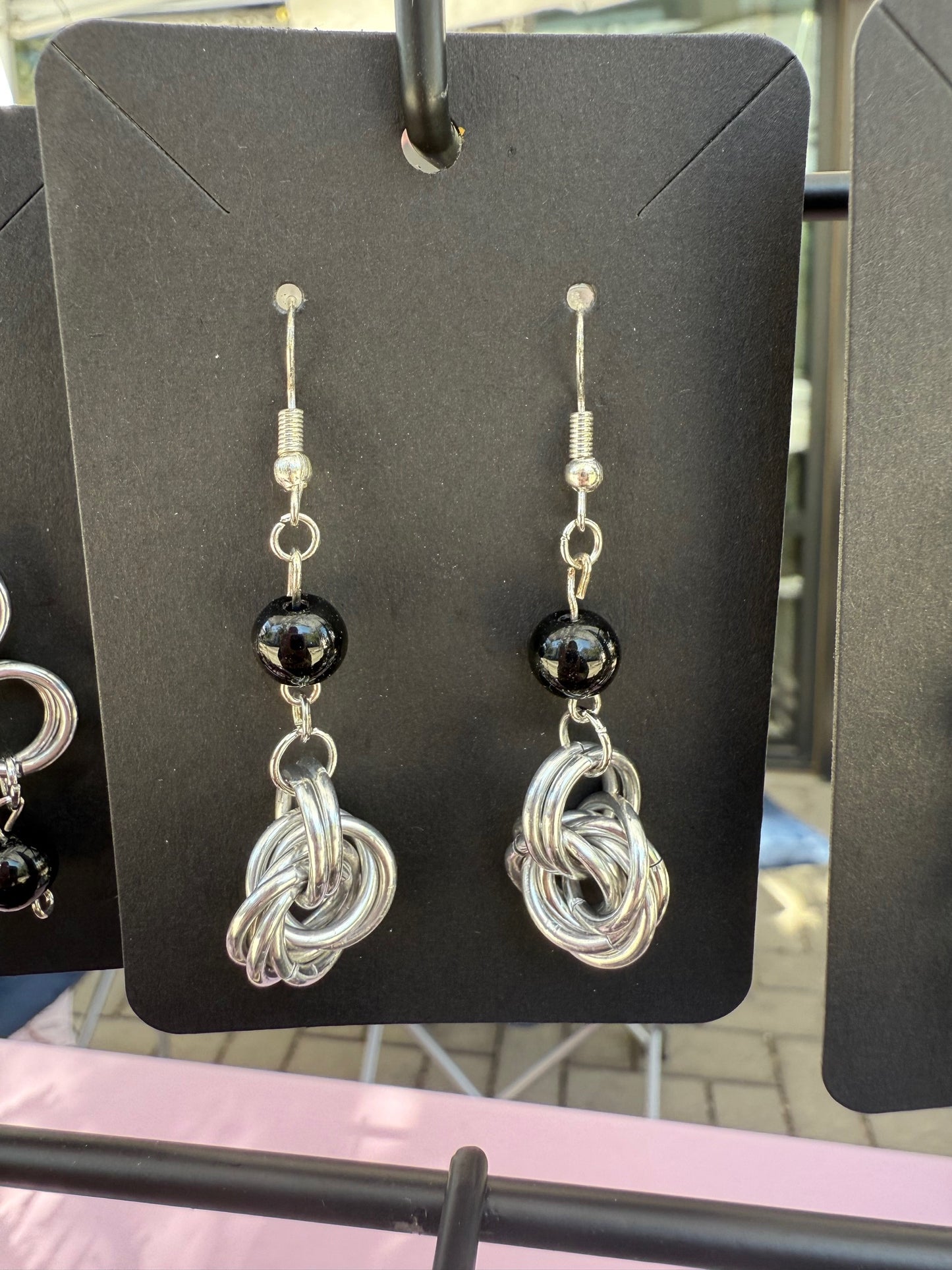 Mobius Ball Weave Earrings